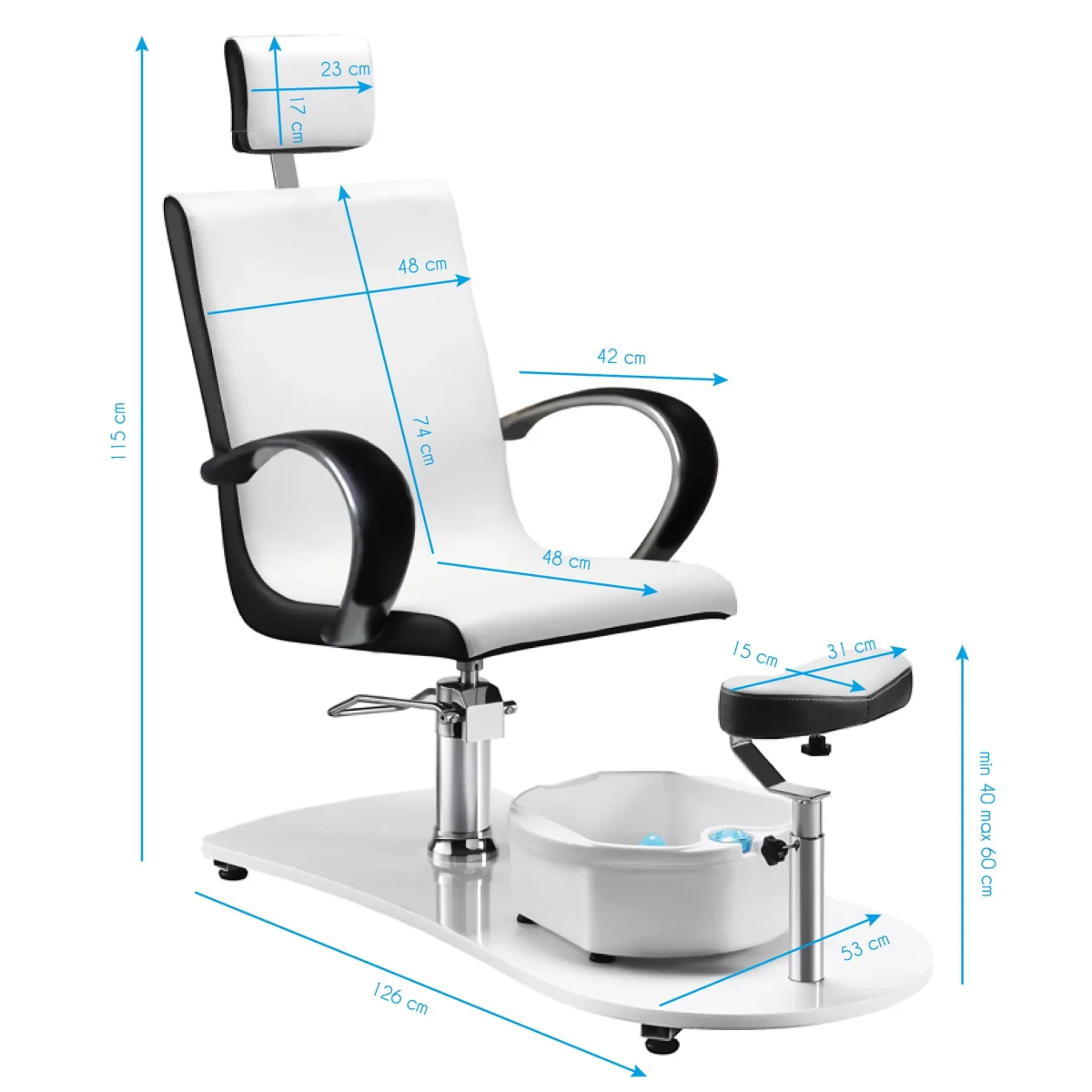 Alternative view of Spa stol za pedikuro z masažno banjico 308