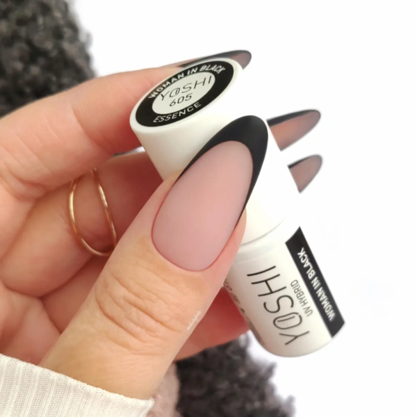YOSHI UV hibridni lak za nohte Woman In Black 6 ml – 605 - slika 6