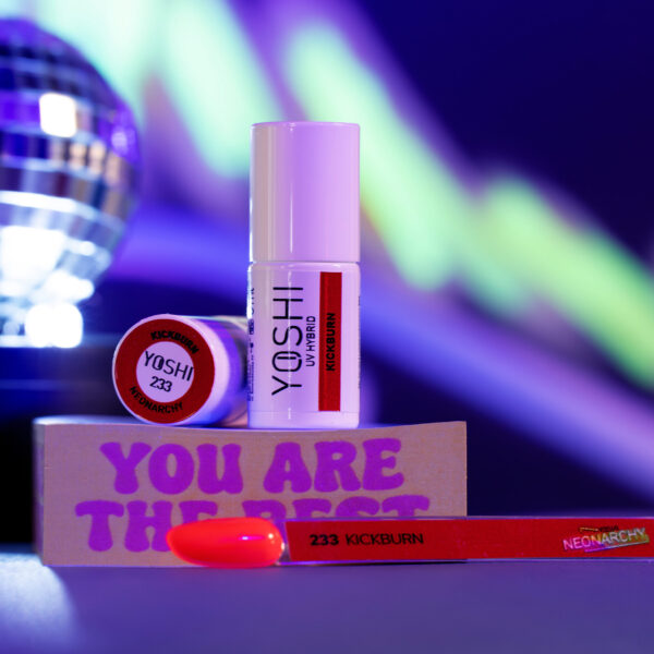 YOSHI UV Hibridni lak za nohte KICKBURN 6ml – 233