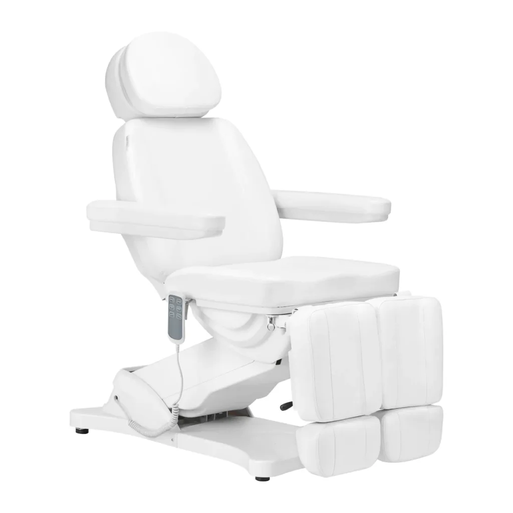 Električni kozmetični stol SILLON CLASSIC 3 motorji za pedikuro, bel