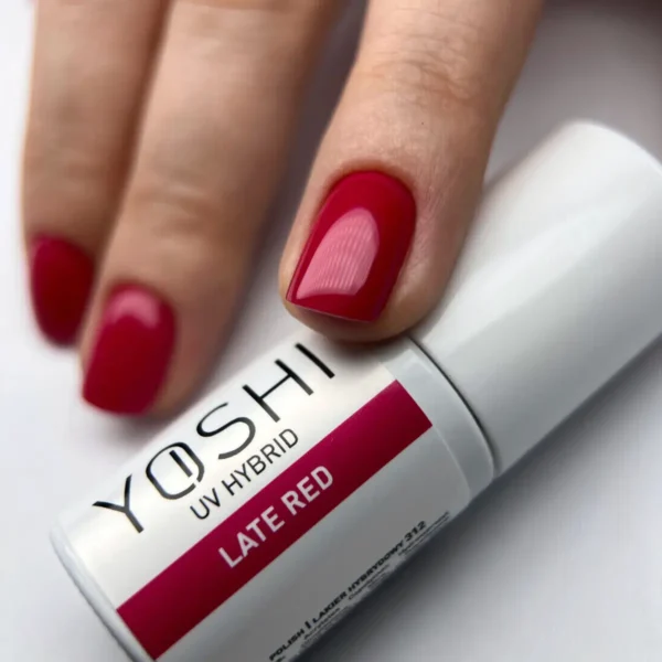 YOSHI UV Hibridni lak za nohte LATE RED 6ml – 312 - slika 5